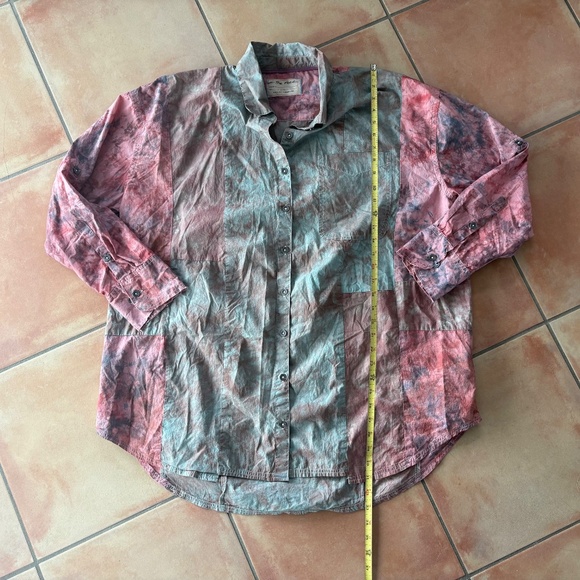 NWOT $148 We The Free Washed At Sea Oversized Shirt Size S - Picture 6 of 8